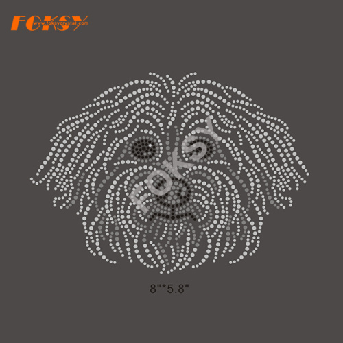 Cool T-shirts Logo Heat Transfer Dog Rhinestone
