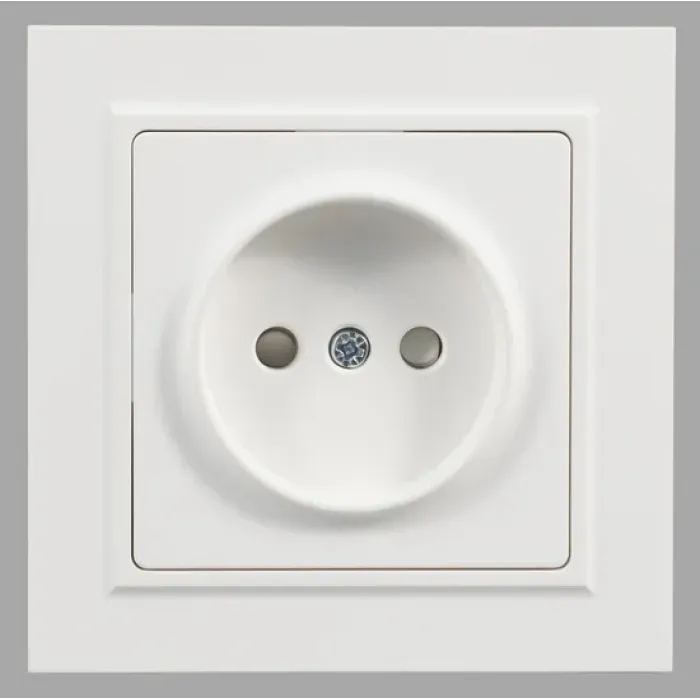 10A Soket Rusia Tanpa Mekanisme Grounding Putih