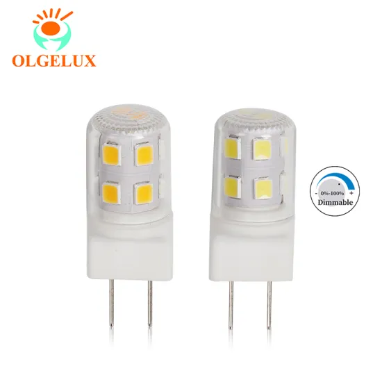 Wholesale G8 LED Light Bulb 120V 2W Dimmable No Flicker 6500K CRI PC Body