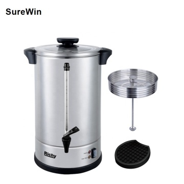 Factory Price Electric Large Commercial Double Layer Stainless Steel Percolator Coffee Urn Maker