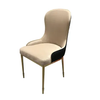 Velvet Upholstery Dining Chair with Gold Legs