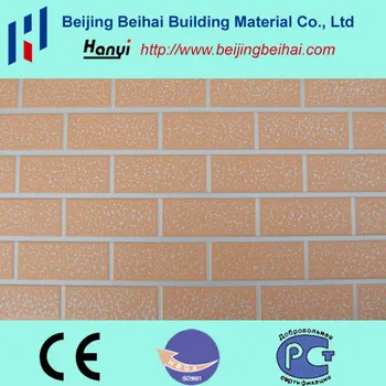 Hanyi decorative wall panel and facade panel(PU Sandwich wall panel) red brick decorative wall panels