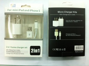 2 in 1 for iPhone 5 Home Charger Set