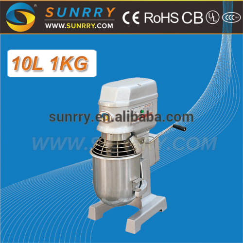 Hot sale full CE Standard stainless steel double speed10 litre planetary mixer machine food mixers with safety guard