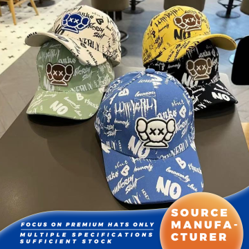 XX Kartun Patch Graffiti Dicetak Topi Bisbol Dicuci