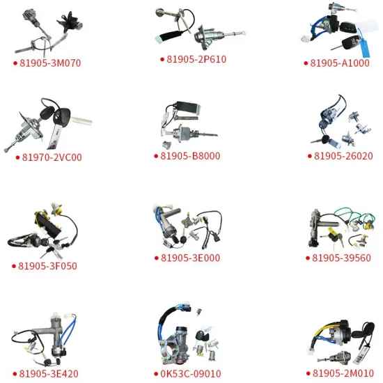 Korean Auto Parts: Key Ignition Switch for Hyundai and Kia Vehicles - Complete Car Key Set