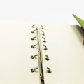 Custom Vintage Leaf Decor Faux Cow Leather Notebook