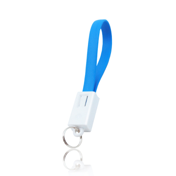 Yijiashishang 2019 Hot Christmas Gift Portable Travel 2 in 1 Keychain USB Charger Cable for Micro USB,iOS