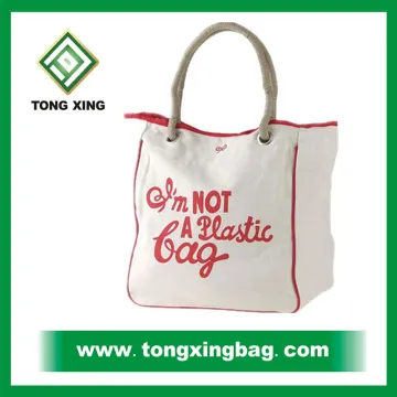 Wholesale tote rope handle canvas clutch bag