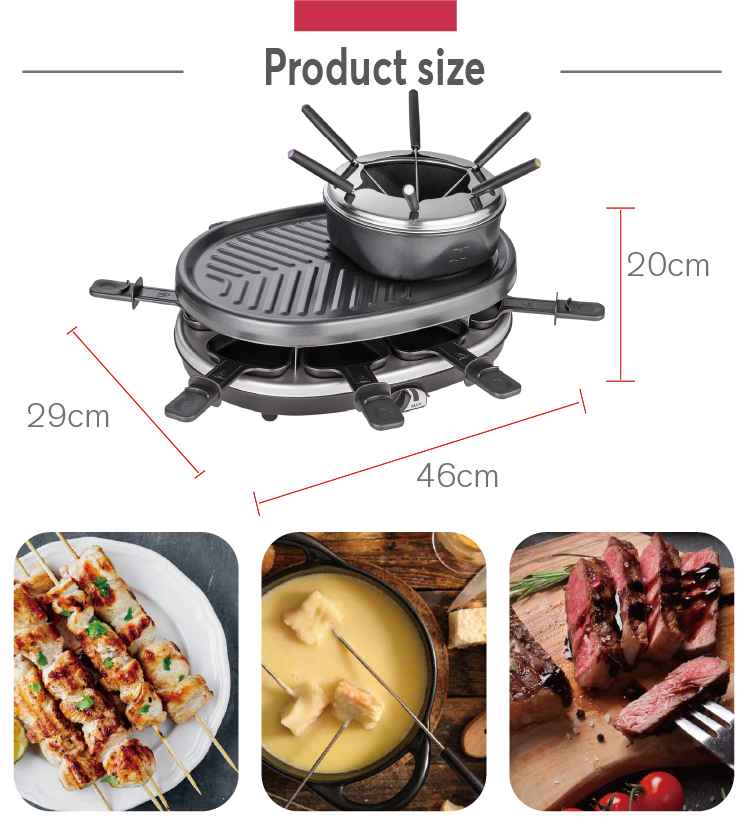 2 In 1 Raclette Grill 3
