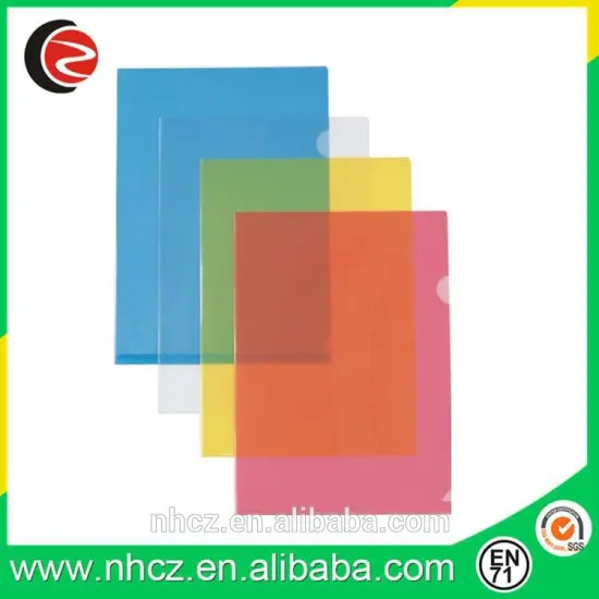 Stationery Transparent Color L PP File Folder