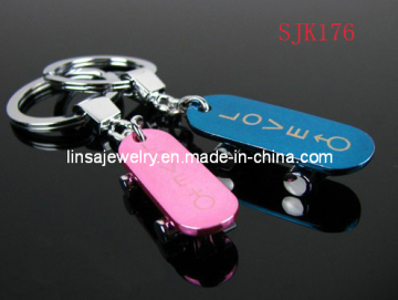 Fashion Couple Skateboard Metal Keychain (SJK176)