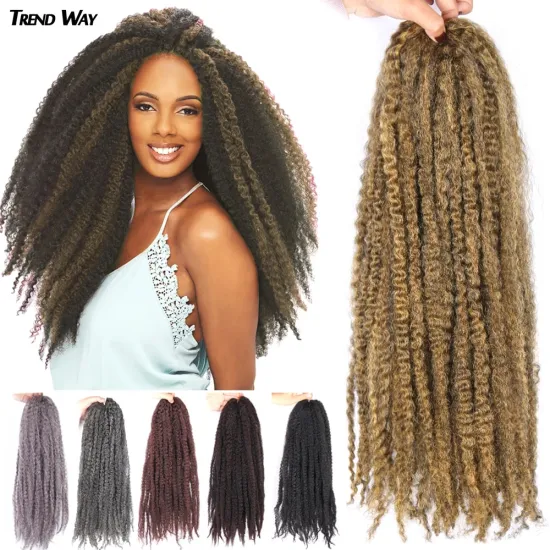 Onst Afro Kinky Bob Marley Hair In Synthetic Hair Twist locs braiding Extension For Braids 20" 110g Crochet Marley Braid Hair