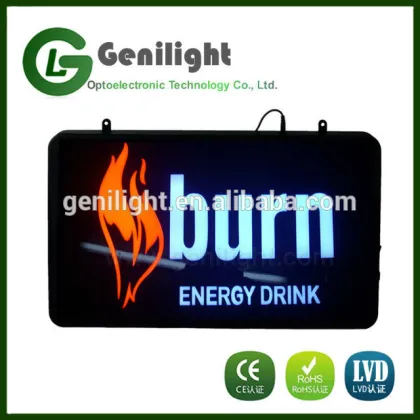 wholesale CE ROHS custom led diy burn energy drink neon sign