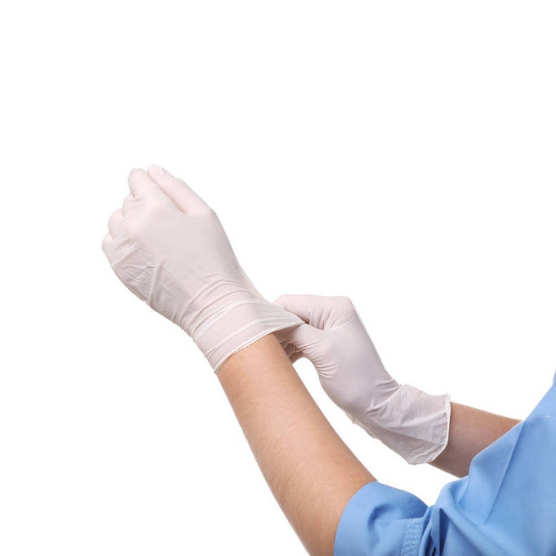 CE FDA latexové rukavice na jedno použitie, latexové rukavice vyšetrenia