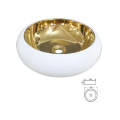 Silver Elegant Round Plating Gold Color Basin