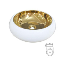 Silver Elegant Round Plating Gold Color Basin