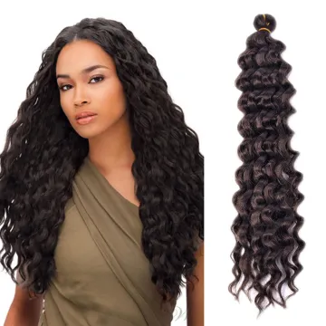 Wholesale Soft Long Water Wave Crochet Hair Braids Synthetic Goddess Braiding Hair Natural Wavy Ombre Blonde Hair Extensions