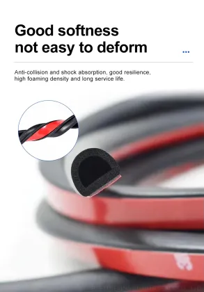 anti-collision adhesive elastic band D type epdm strip