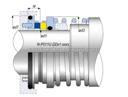 AES P011U Mechanical Shaft Seal Vulcan Type V4 Replacement Seal