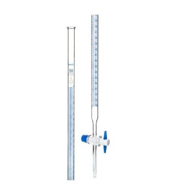 Burette en verre ambre avec PTFE stopcock classe B