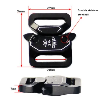 20mm Wholesale Pet Collar Buckles with Custom Logo: Affordable and Tactical Belt Buckles in Black