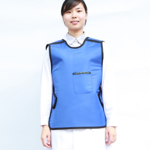 blue color xray protection short apron