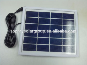 6V 3W wholesale small polycrystalline solar panel with plastic frame and 5m cables
