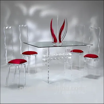 OEM&ODM Matched durable acrylic table and chair set