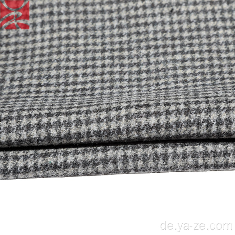 Günstiger Tweed Plaid Check Houndstooth Stoff für Mantel