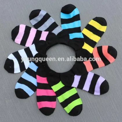 WZ44 Sock wholesale candy-colored sock invisible socks stripe