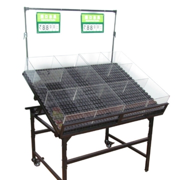 China Supplier Wooden Fruit and Vegetable Storage Rack for Grocery Stores and Supermarkets
