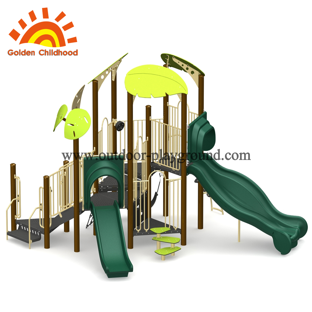 Natural Playground Equipment Green Leaves Playground