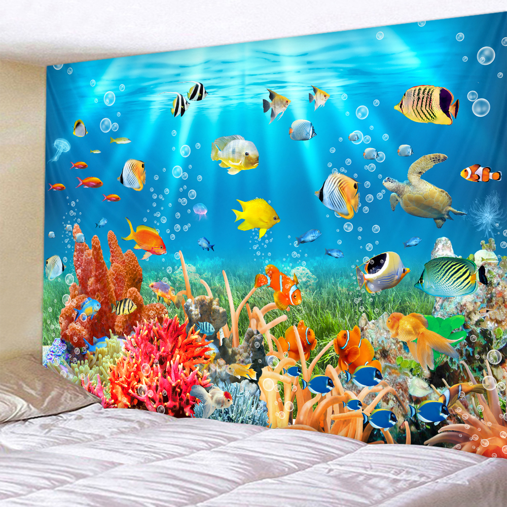 Aquatic plush decorative tapestry2024-0 (5)-06