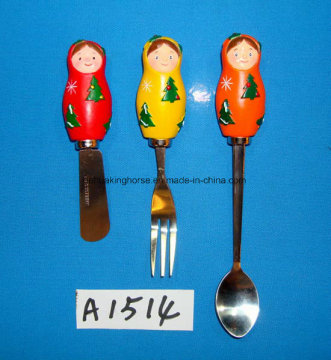 Christmas Decorative Cheese/Butter Spreader with Resin Handle