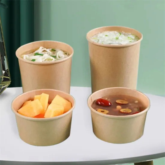 Eco-friendly paper salad bowl takeway packaging bowl