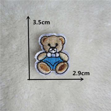 Dessin animé mignon petit ours patchs de broderie chenille