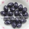 Faceted Diamond Ellipse Acrylic Solid Beads For Decoration