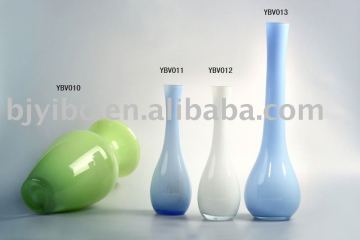 Colored glass vase