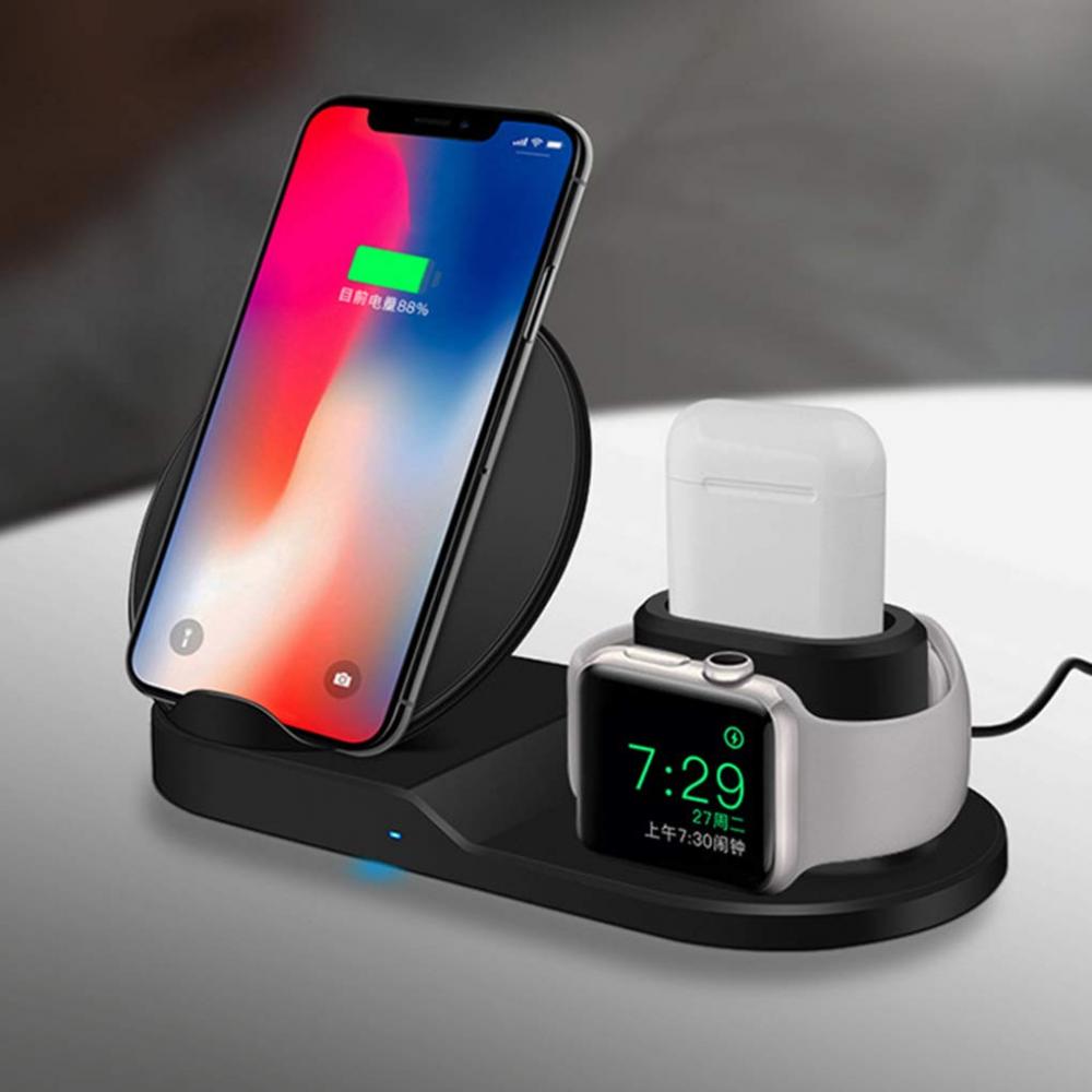 3in1 Fast Wireless Charger Für Qi-Smartphones