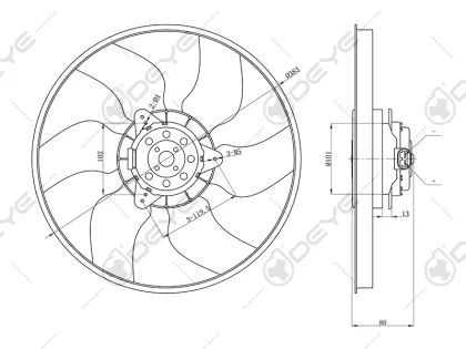 Radiator fan motor 12v car for TRAFIC CLIO