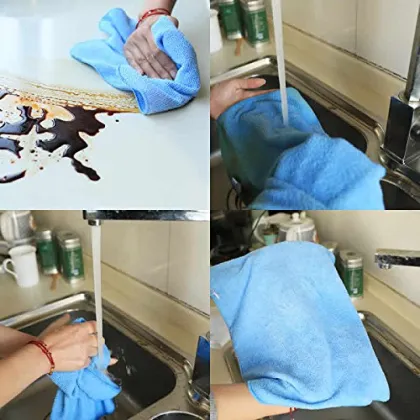 Microfiber Polyester Fiber Cleaning Cloth Kitchen Dish Towels