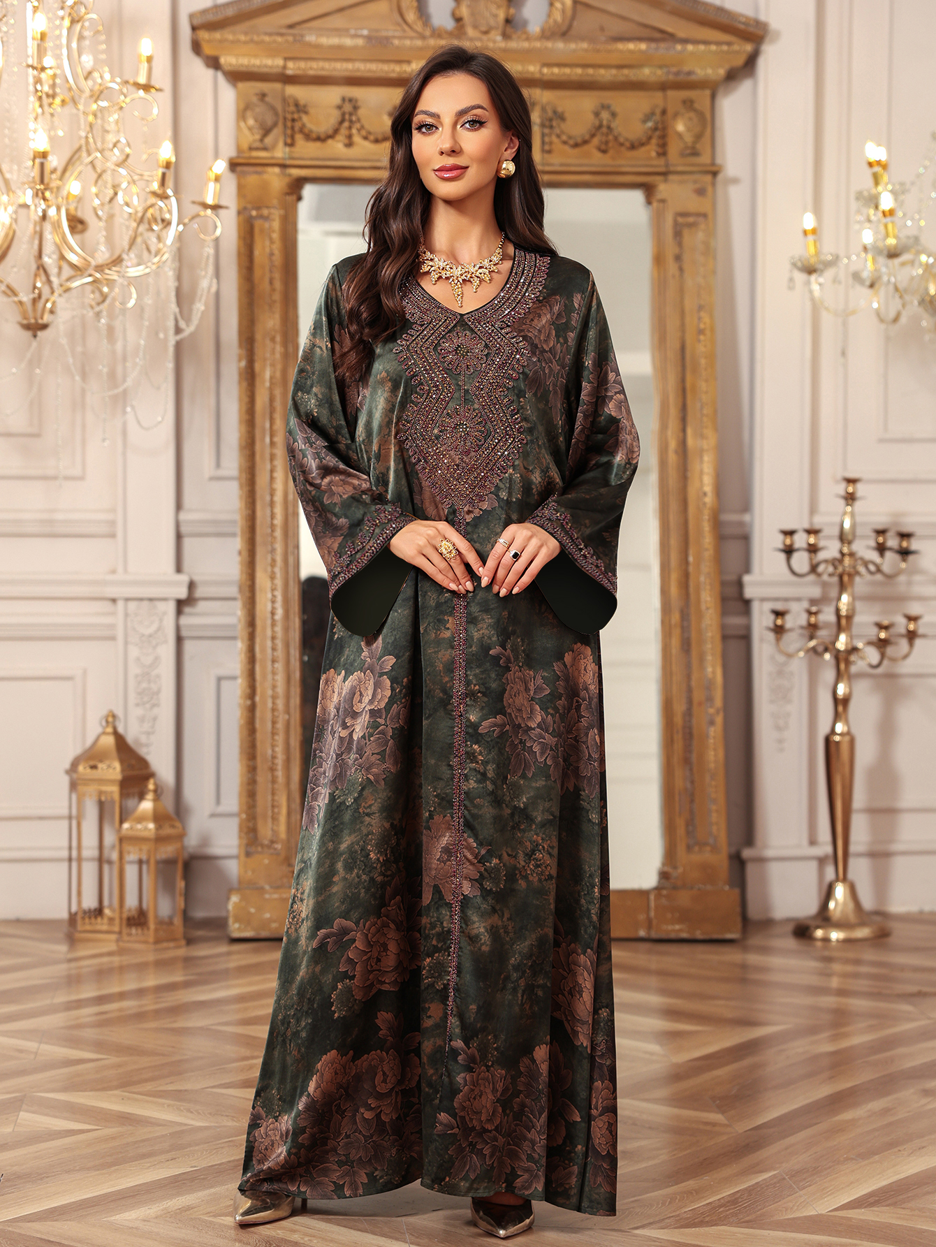 Printed Abaya Detail 2