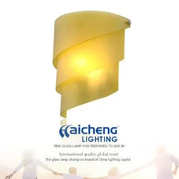 Wholesale China bending glass wall beside lamp