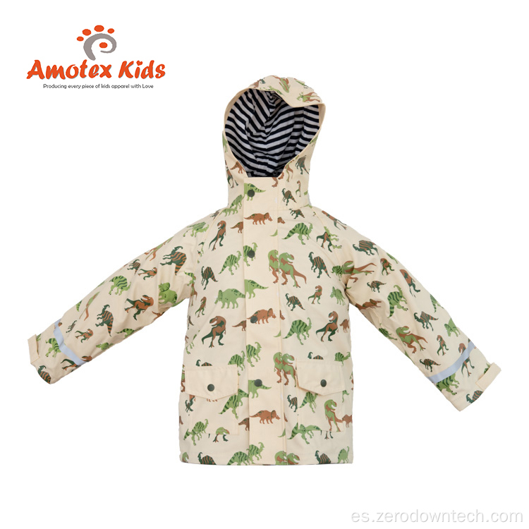 Amotex Fashion Kid 100% impermeable con estampado personalizado Capa de lluvia para niños para niño y niña