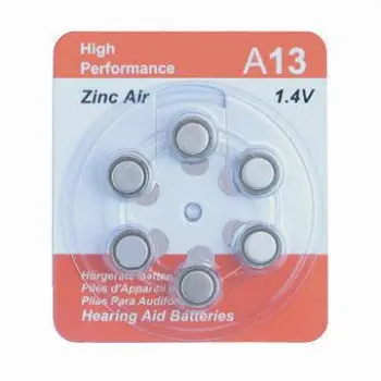 A13 Hearing Aid, Button Cell battery, Zinc-air Batteries, 1.4V 280mAh, High Performance