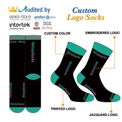 Hot Selling Custom Adult Men's Cotton Cushion Socks: Deodorant, Sweat Absorbing, Breathable, Comfortable, Bamboo Alphabet Socks