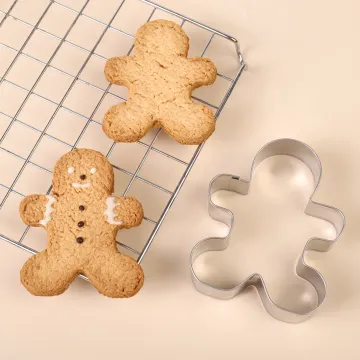 High-Quality Gingerbread Man Cookie Cutters: Stainless Steel Mould Set for Baking