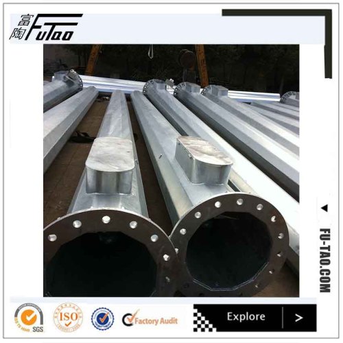 20 M Galvanized Round Metal Lighting Pole