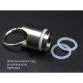 Waterproof Titanium Pill Holder with Keychain for Emergency